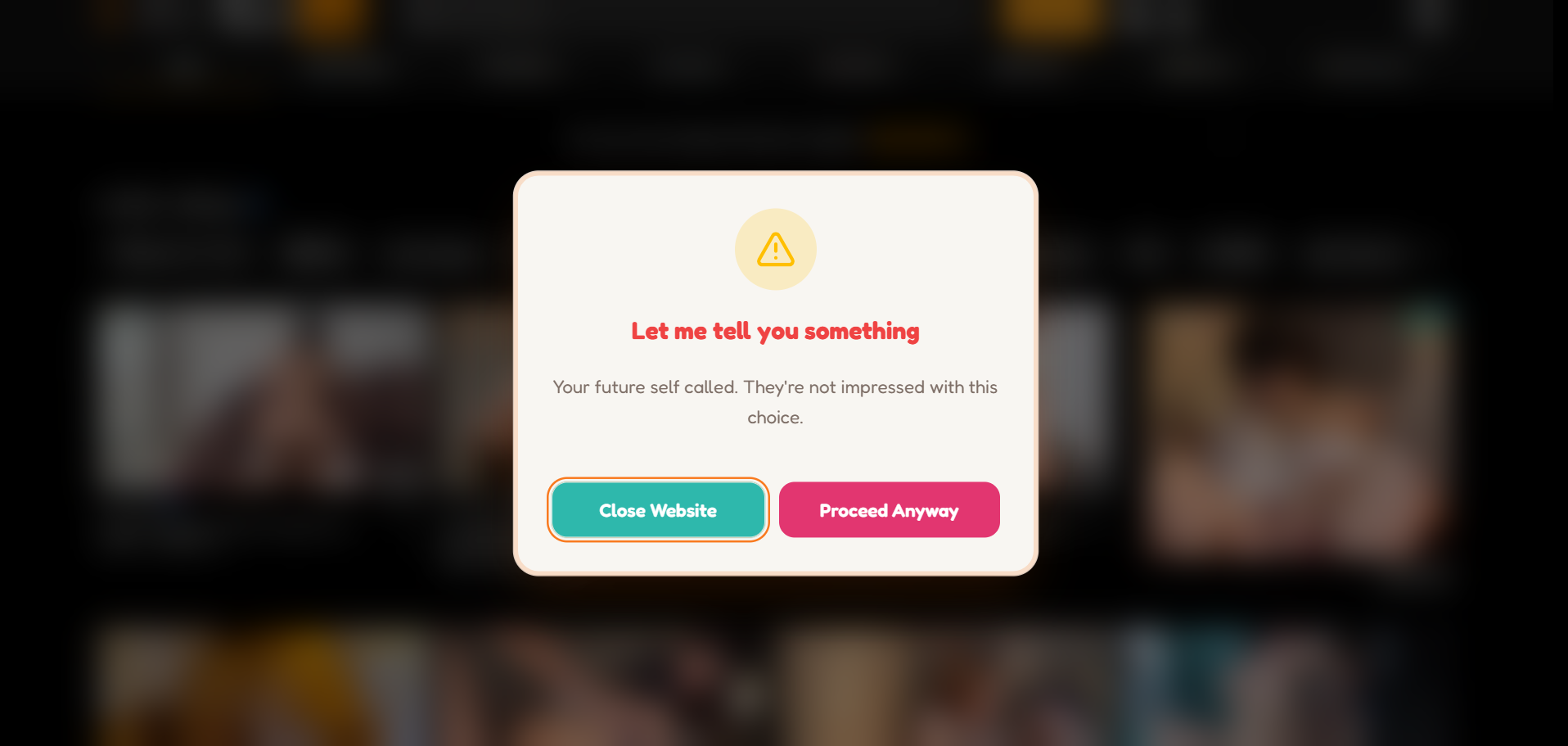 No Porn Please! popup screenshot 1